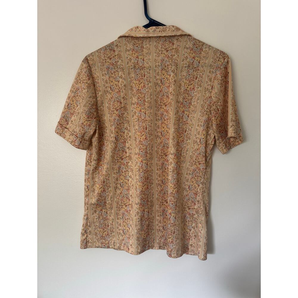 Vintage Inspired Retro Floral Button Up Blouse 70s Boho - Picture 6 of 6